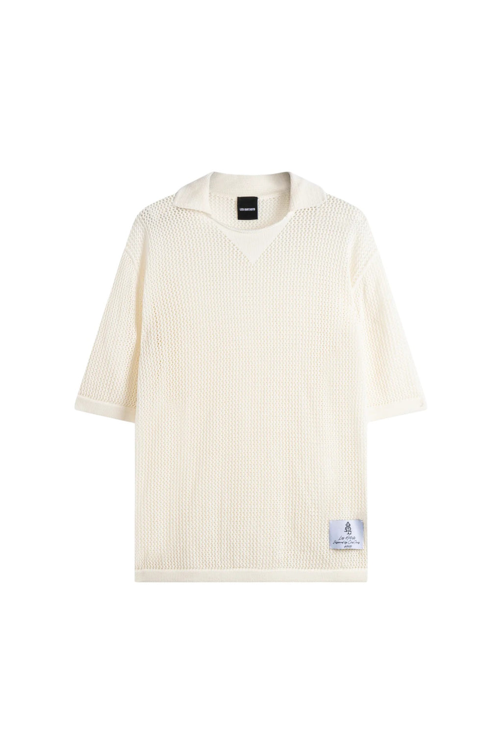 Polo Tricot Perforated Label Monogram Offwhite