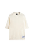 Polo Tricot Perforated Label Monogram Offwhite