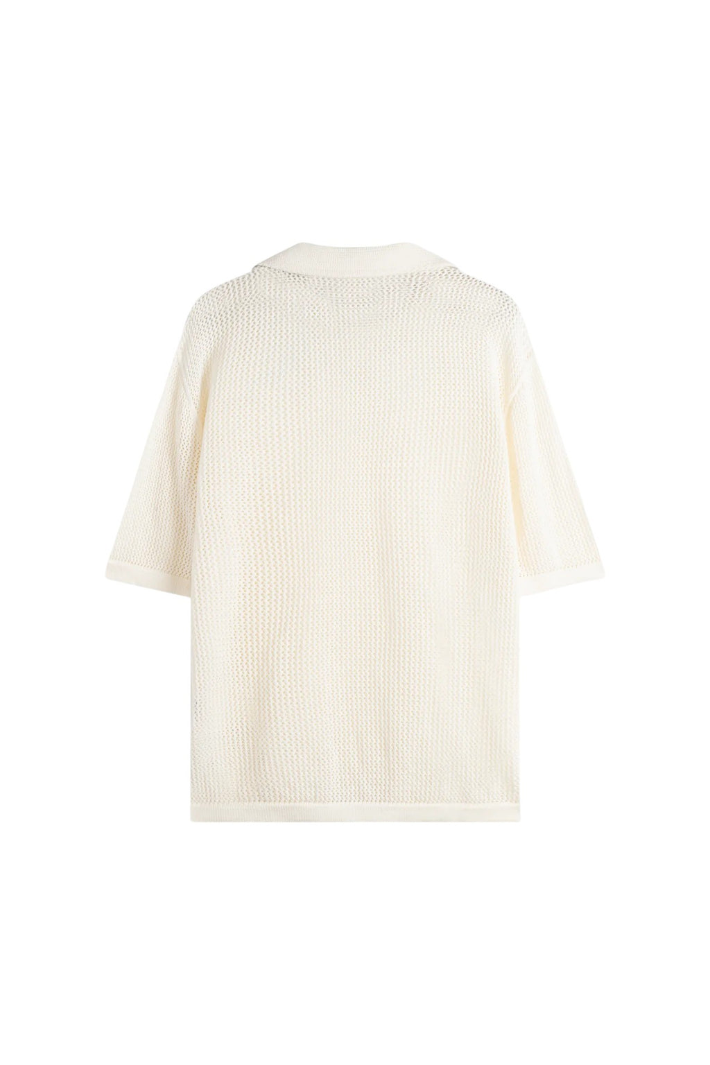 Polo Tricot Perforated Label Monogram Offwhite