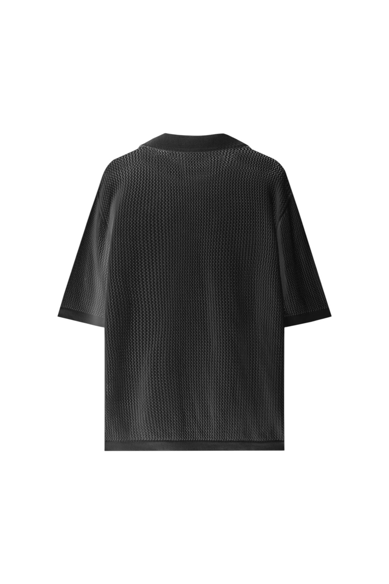Polo Tricot Perforated Label Monogram Black