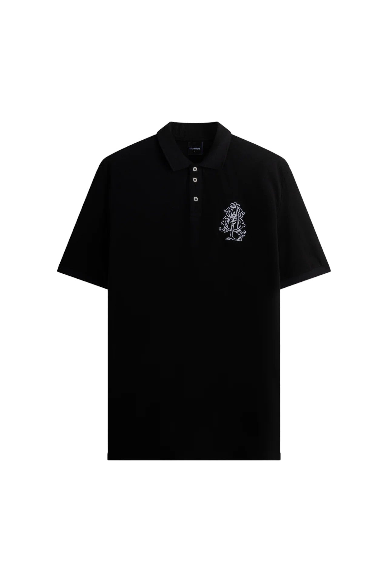 Polo Piquet Embroidery Paris Black