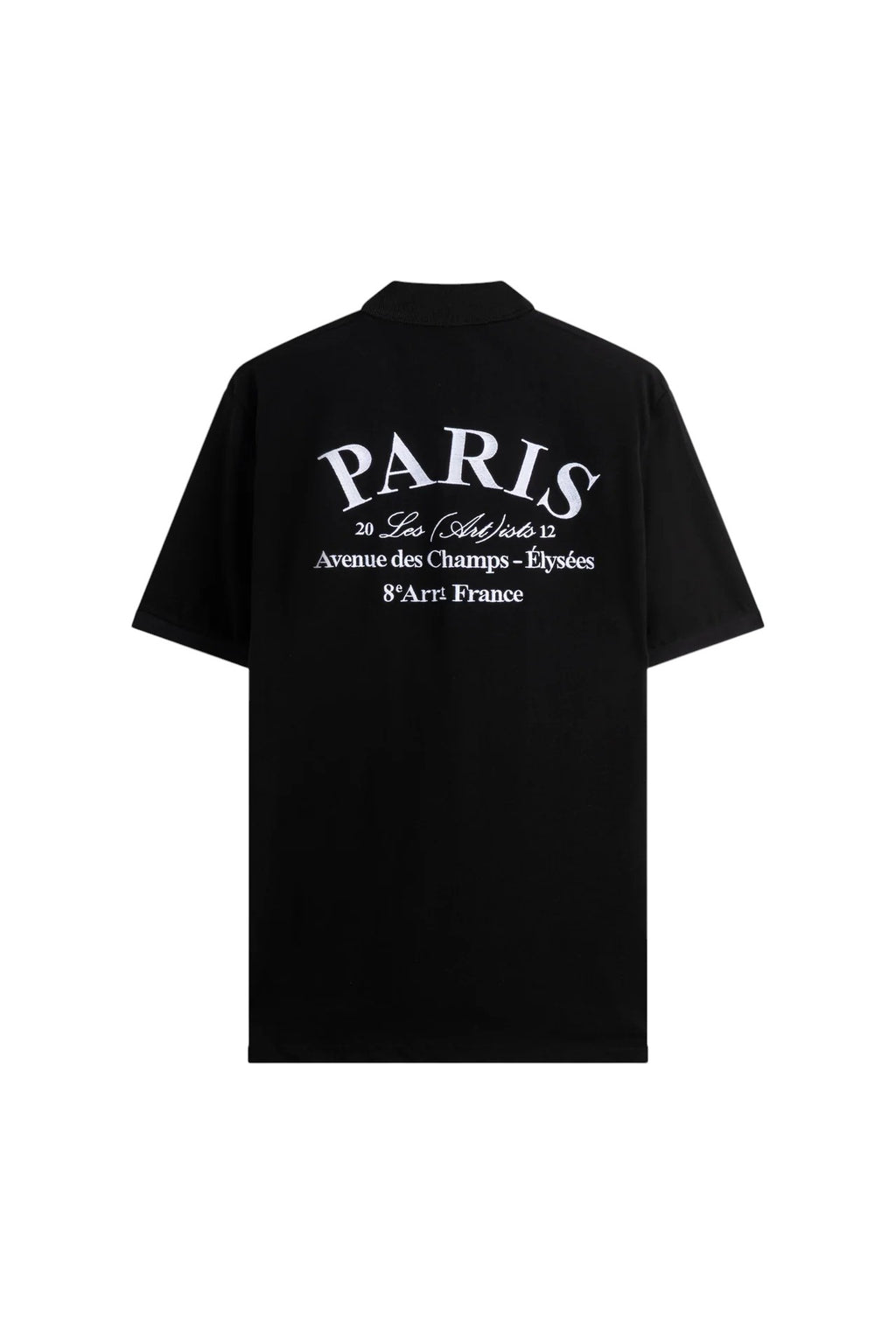 Polo Piquet Embroidery Paris Black