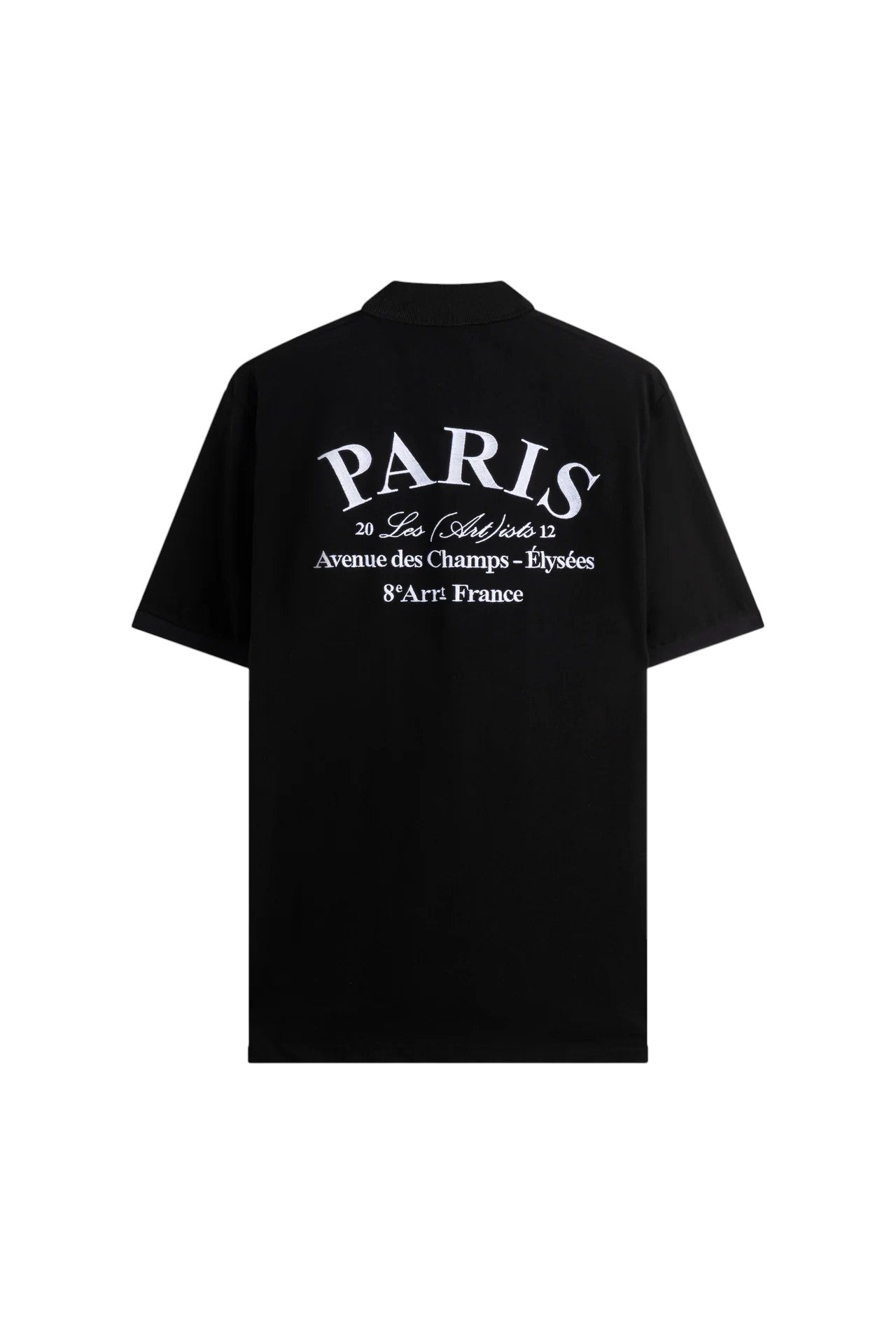 Polo Piquet Embroidery Paris Black