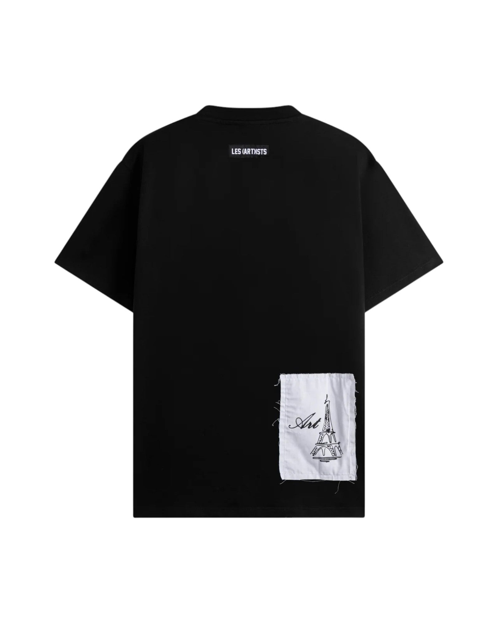 T-Shirt Patch Faces Embroidery Black