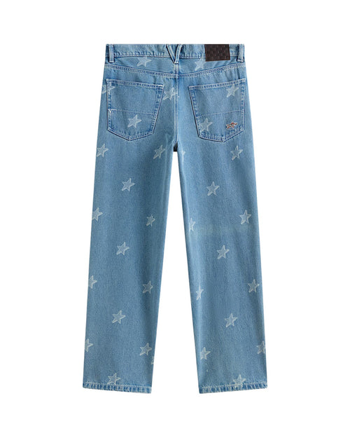 Jeans baggy in denim Check-5