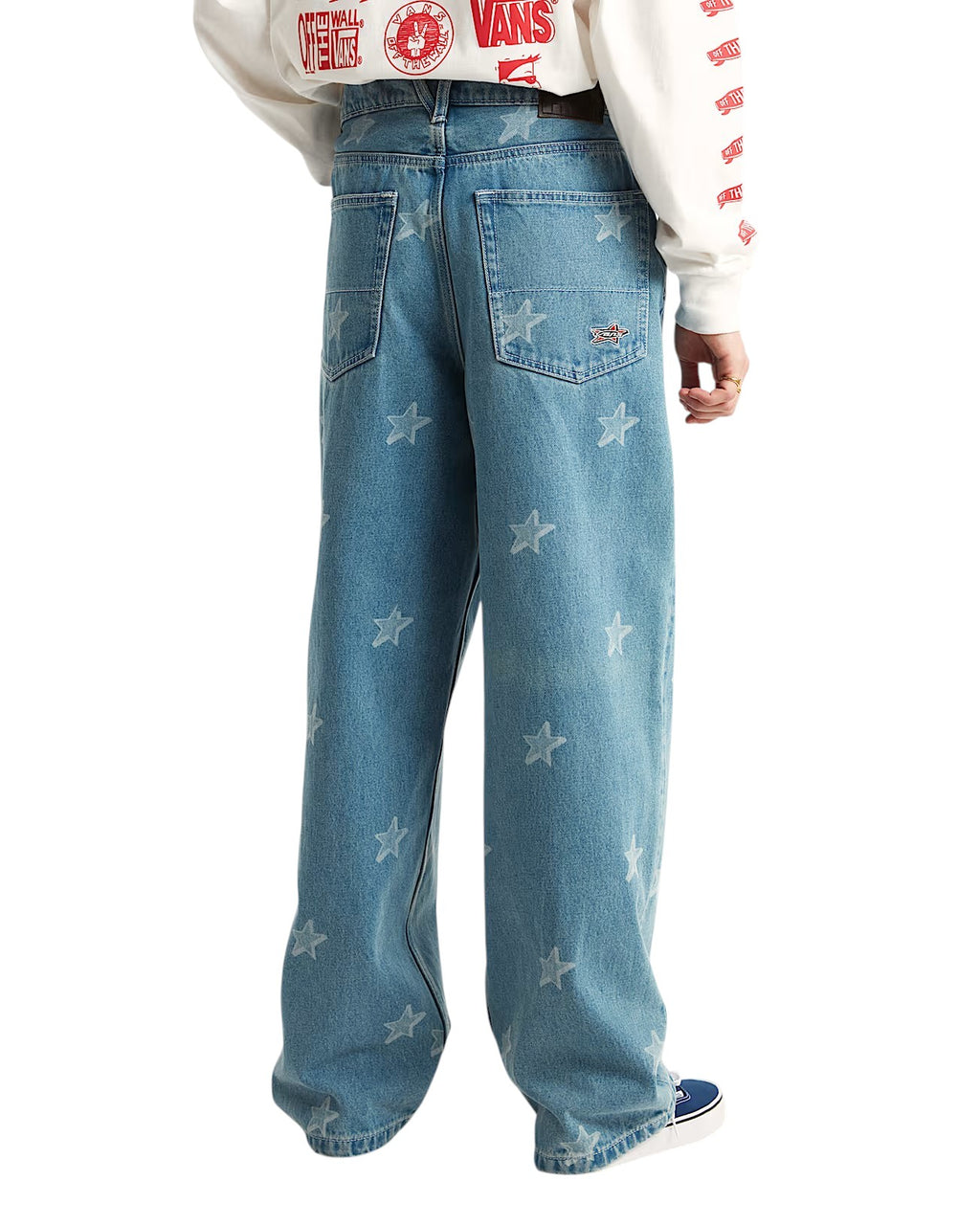 Jeans baggy in denim Check-5