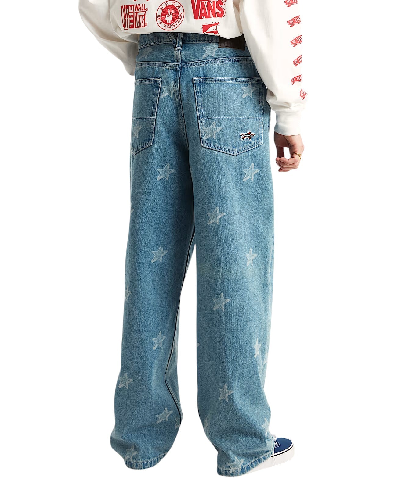 Jeans baggy in denim Check-5