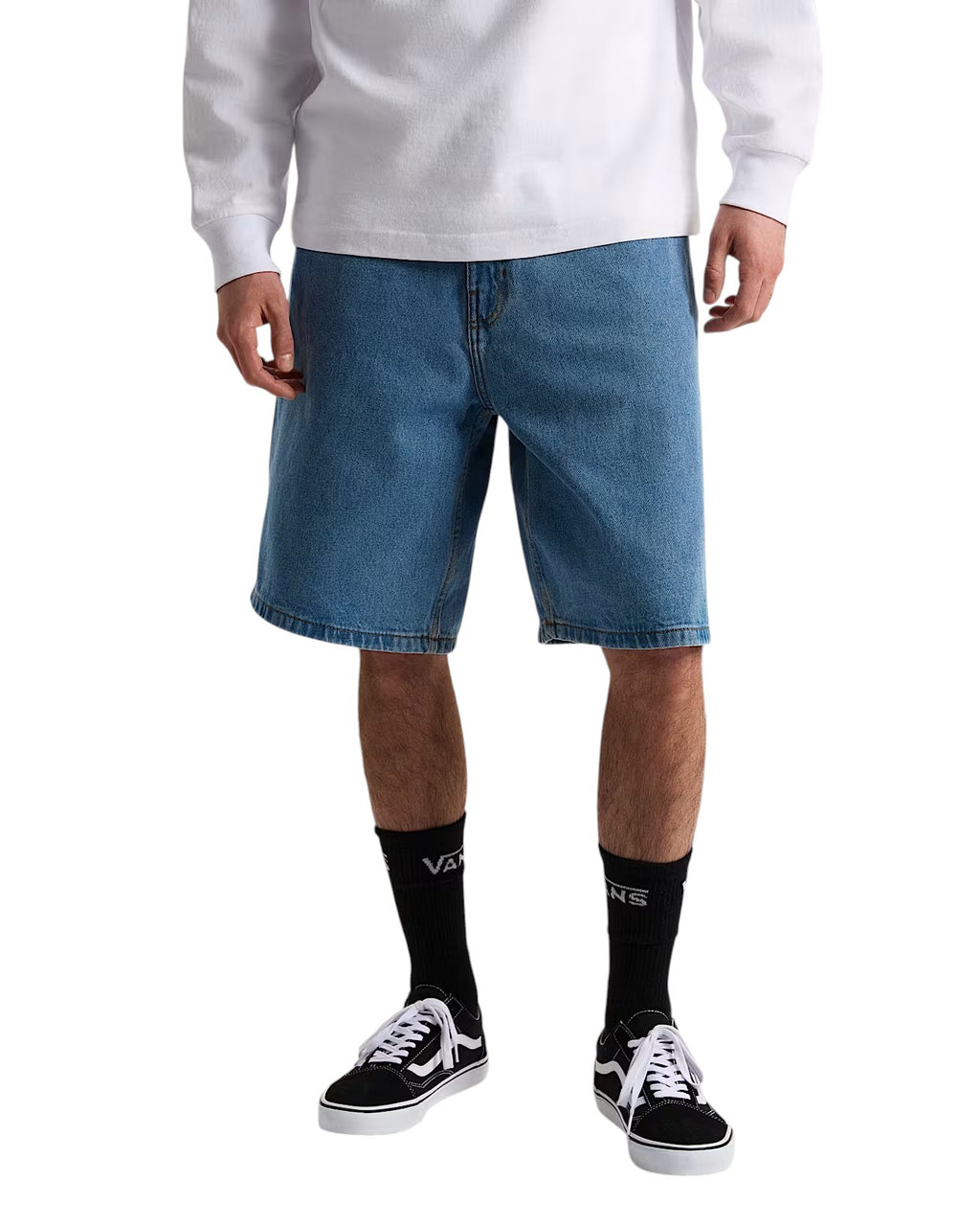 Pantaloncini baggy in denim Check-5