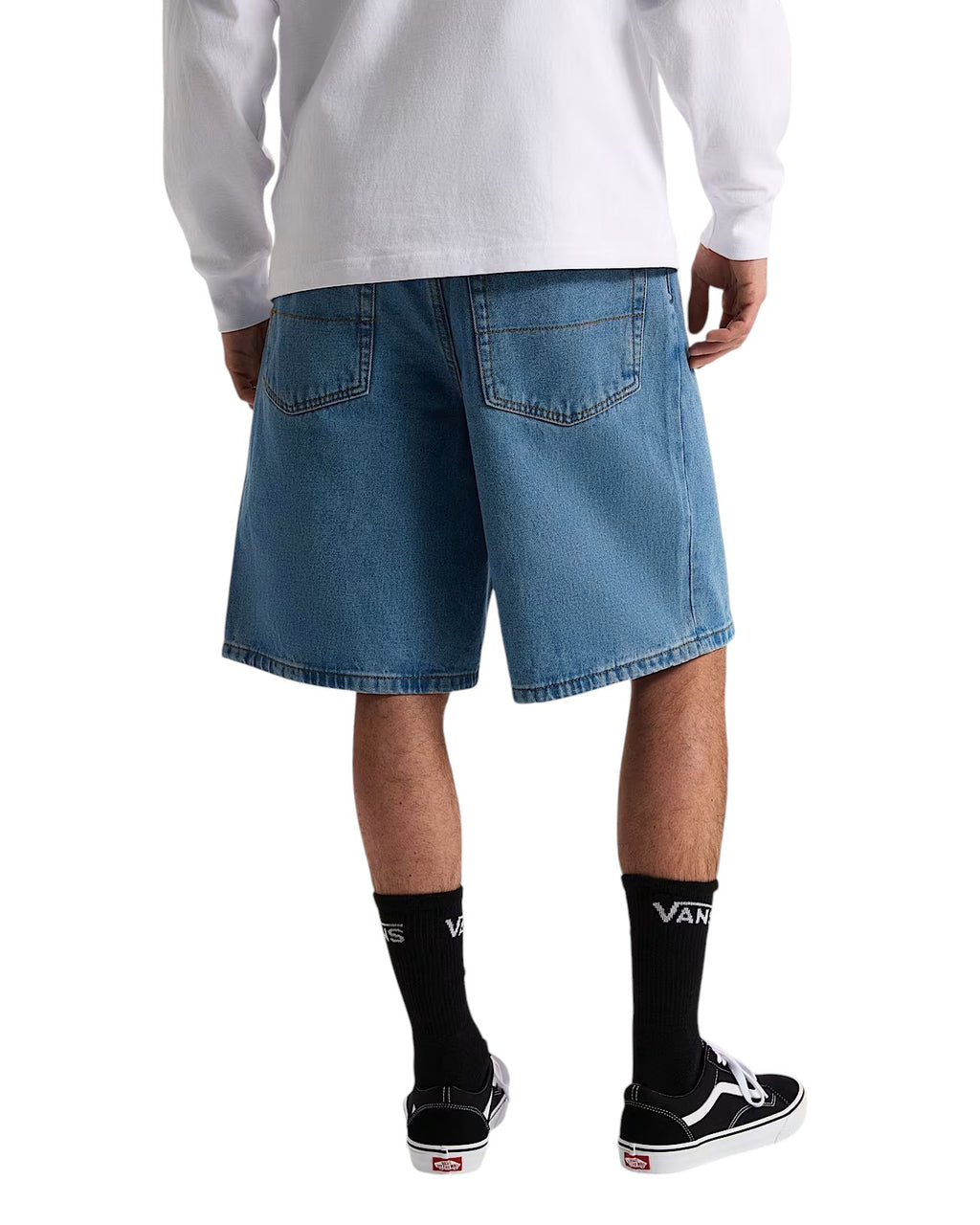Pantaloncini baggy in denim Check-5